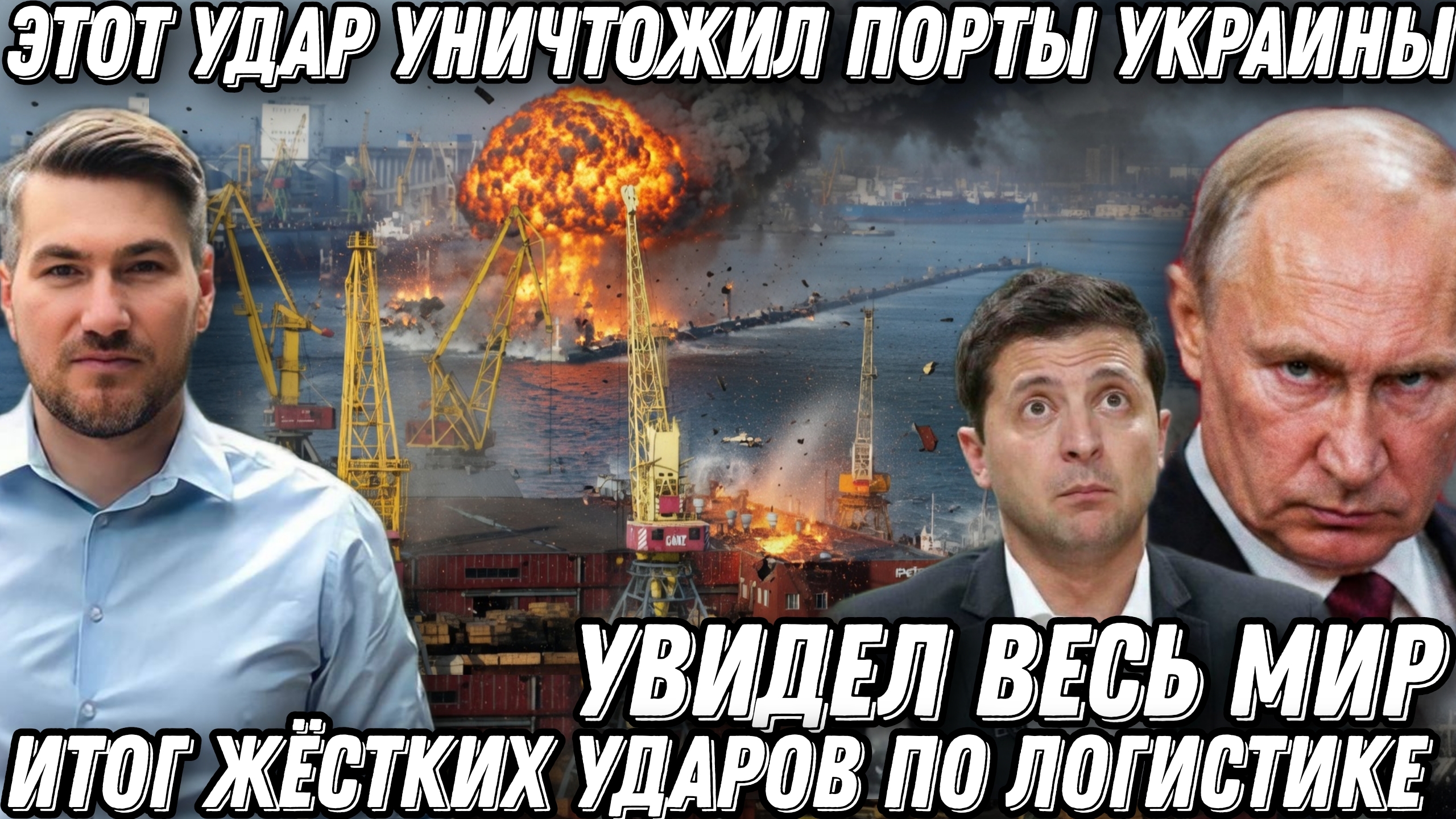 Добивание одессы. Этот удар уничтожил порты Украины. Итог жёстких ударов по логистике. смотреть онлайн