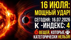 16 июля: Мощный геоудар. Магнитная буря сегодня. Что категорически нельзя делать.