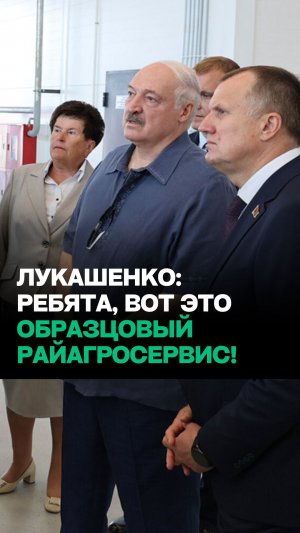 Лукашенко: По-крупному всё сделано – осталась мелочёвка! // Про показательный райагросервис