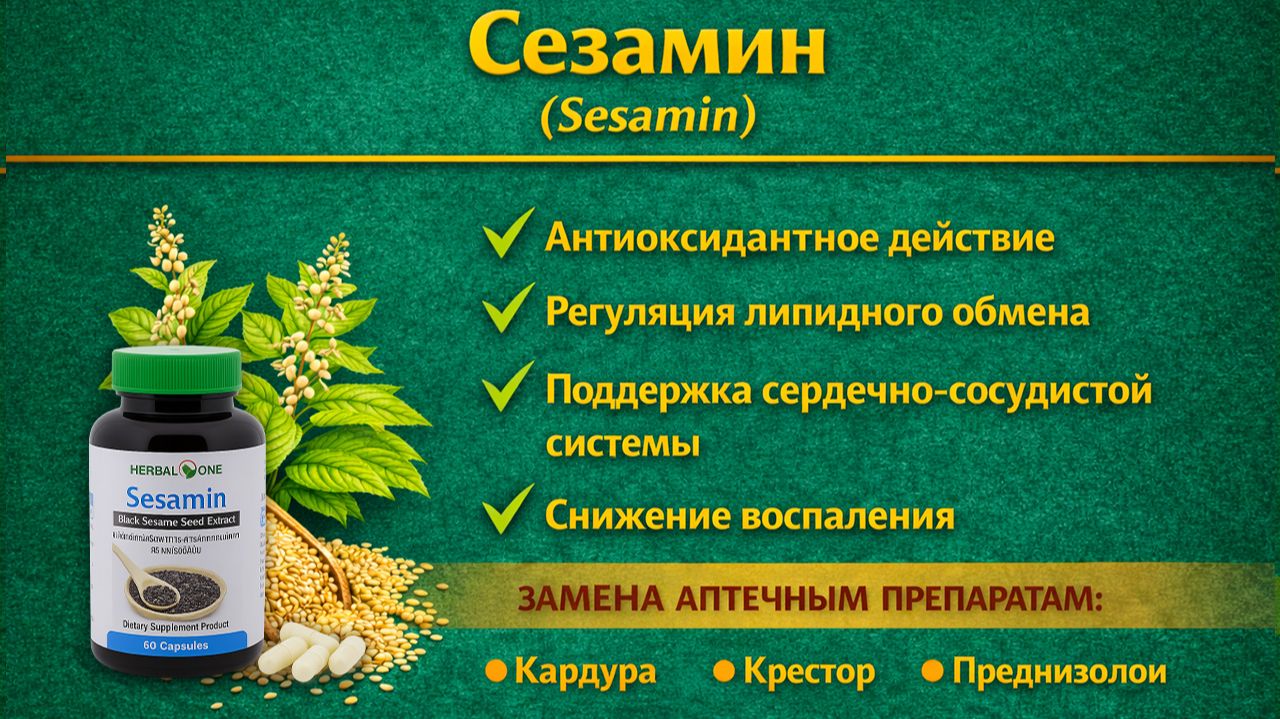 Сезамин (Sesamin) капсулы