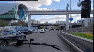 На автобусе по центру Астаны