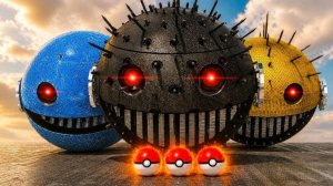 НОВЫЙ КРАСНЫЙ PACMAN против ГИГАНТСКИХ ДВУХ ЖЕЛТЫХ МОНСТОВ