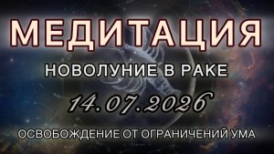 Новолуние в Раке 14.07.2026. МЕДИТАЦИЯ. Освобождение от ограничений ума. Трансформационные вибрации.