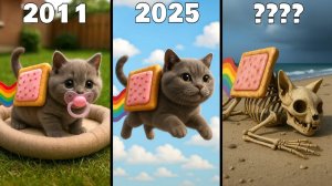Эволюция кота Гаттатино Ньянино / Nyan Cat - итальянский мозгоклюй