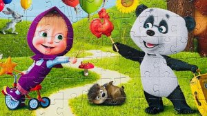 МАША И МЕДВЕДЬ - СОБИРАЕМ ПАЗЛЫ С МАШЕЙ И ЕЕ ДРУЗЬЯМИ
