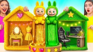 Строим Удивительный Кукольный Домик для Лабубу | Дорогой vs Дешевый Простые Трюки для Декора