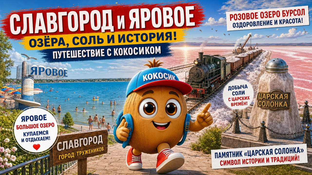 Кокосик отдыхает в городе-курорте Яровое