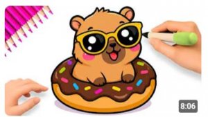 КАК НАРИСОВАТЬ КАВАЙНУЮ КАПИБАРУ 🍩