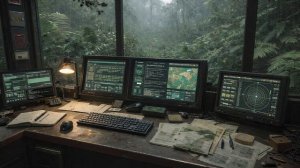 Sleep in an Overgrown Research Facility ｜ Jungle Night Soundscape for Relaxation