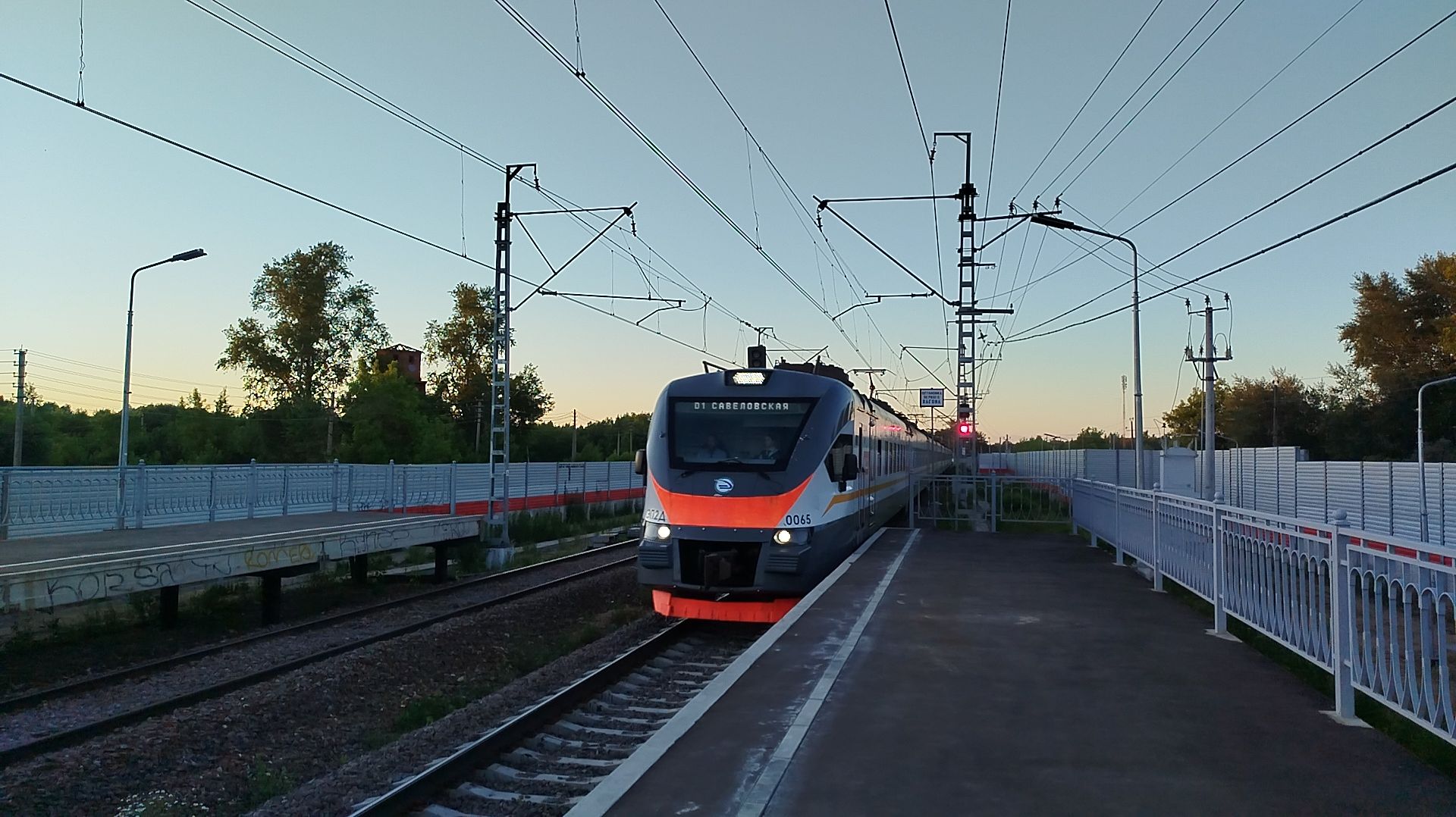 Электропоезд ЭП2Д-0065 ЦППК разъезд Орудьево 20.06.2026 смотреть онлайн
