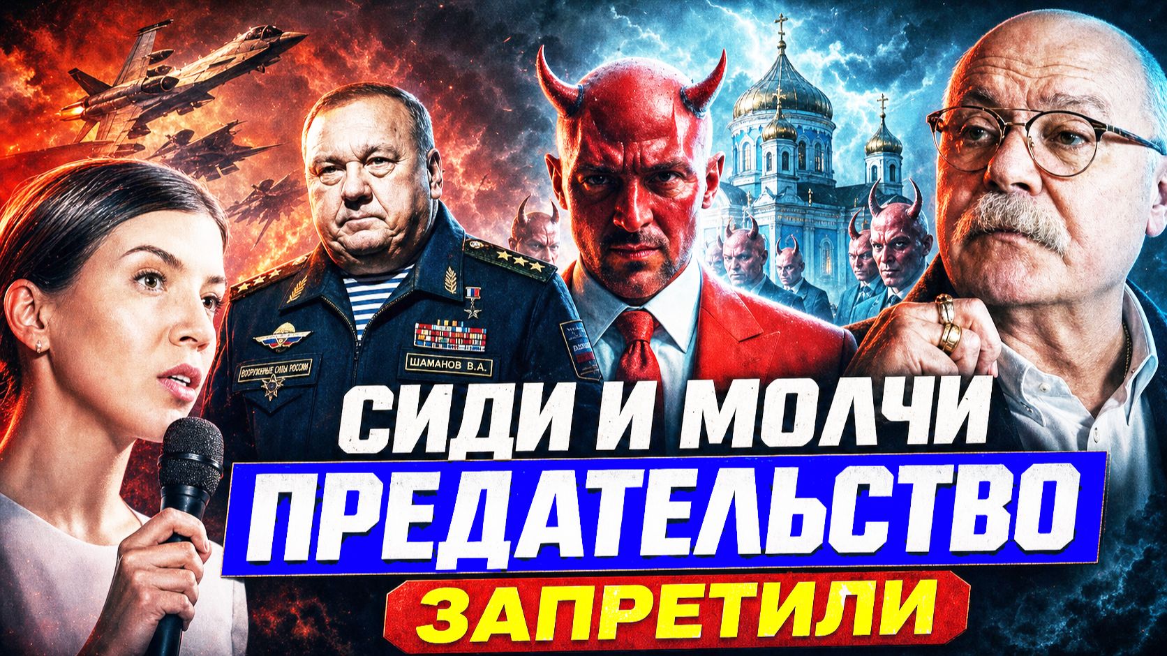 МОЛЧАТЬ! ПРЕДАТЕЛЬСТВО УКРАИНА! / МИХАЛКОВ БЕСОГОН / ГЕНЕРАЛ ШАМАНОВ / КРАВЦОВА смотреть онлайн
