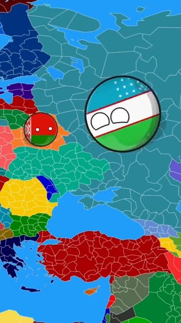 Что если Узбекистан и Россия поменяются местами #countryballs #анимация