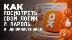 Как посмотреть свой логин и пароль в одноклассниках?