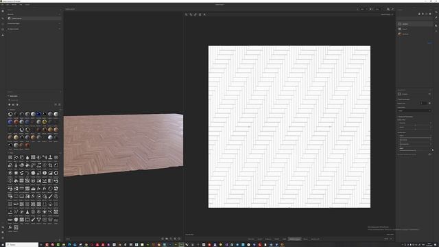 Adobe Substance 3D sampler как сделать текстуру паркета Oak елочка смотреть онлайн