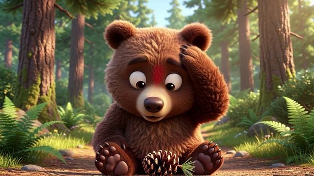 🐻 Мишка косолапый идет по лесу | Мультфильм для малышей на английском