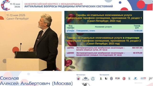 Экстракорпоральная гемокоррекция клинико-эконом аспекты 2025-2026. Соколов А.А.