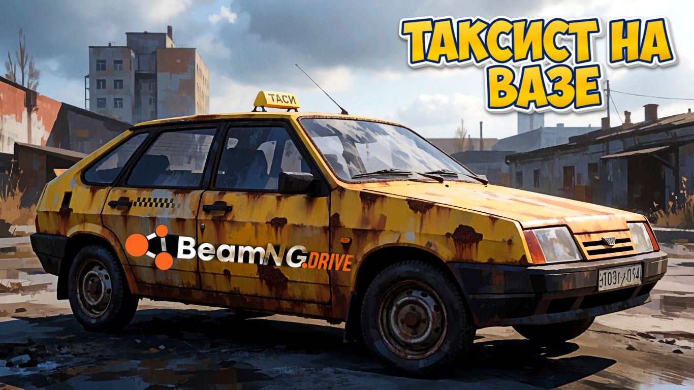 BeamNG.drive ТАКСИСТ НА СТАРИНЬКОЙ ДЕВЯТКЕ - ВАЗ 2109