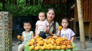 Готовлю жареные куриные ножки и крылышки и несу их на рынок, чтобы продать. Дуонг
