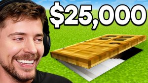 Пари на $1 против $25,000 скрытые помещения. Мистер Бист Minecraft