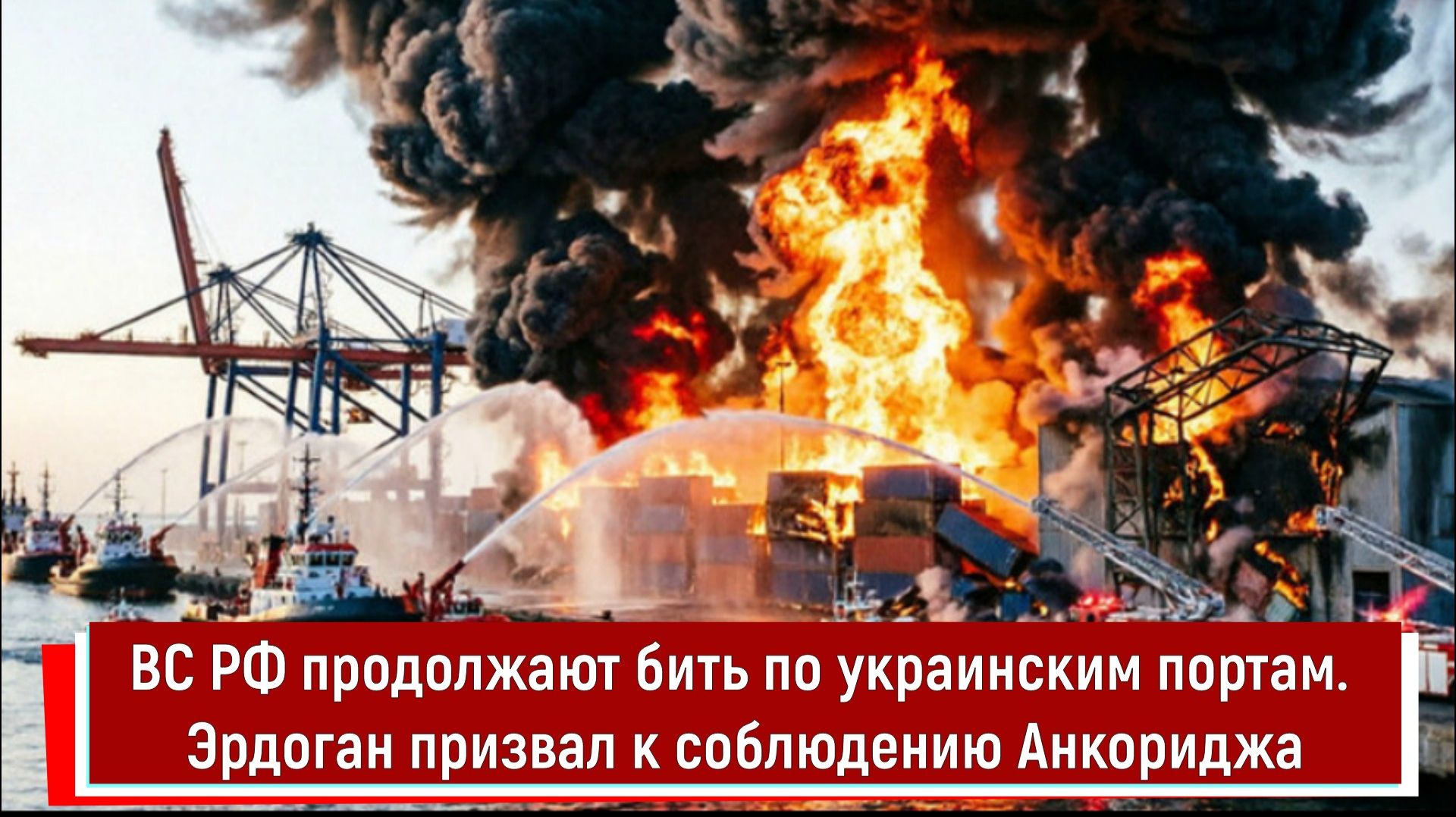 ВС РФ продолжают бить по украинским портам. Эрдоган призвал к соблюдению Анкориджа