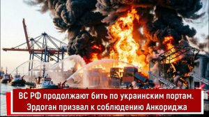 ВС РФ продолжают бить по украинским портам. Эрдоган призвал к соблюдению Анкориджа