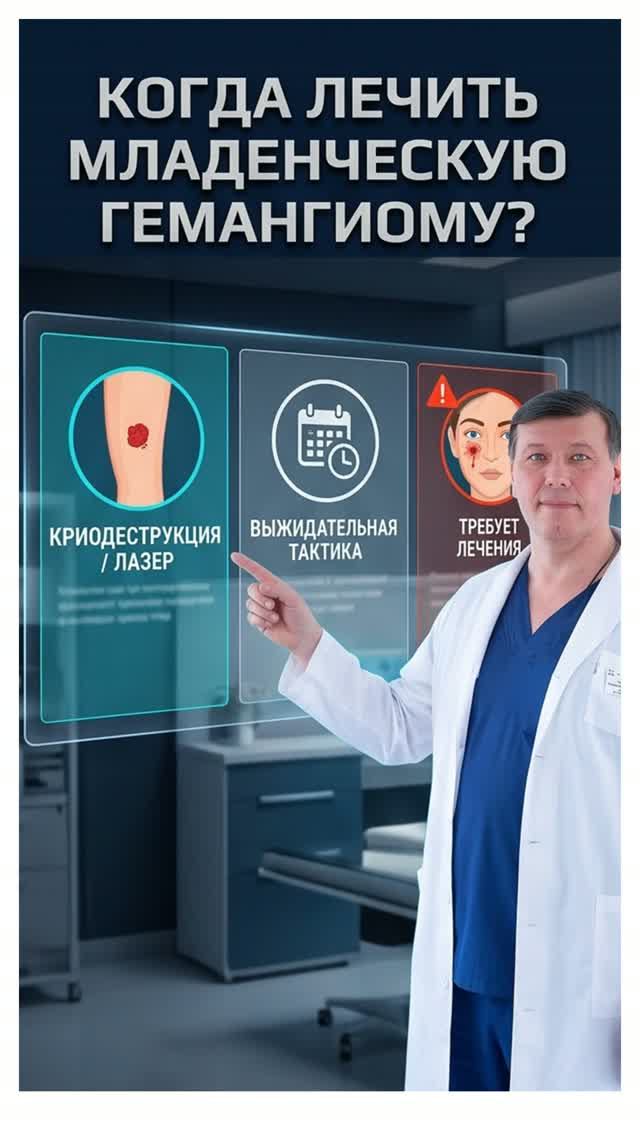 Когда лечить младенческую гемангиому?