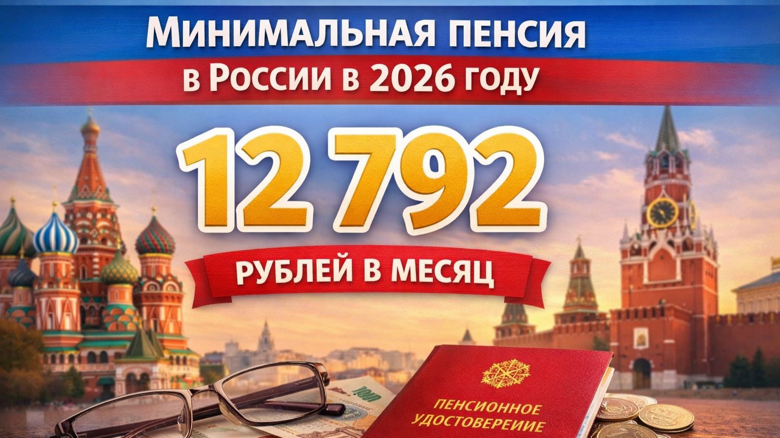 Минимальная пенсия в России в 2026 году