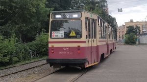 Легендарный 5007 уезжает с остановки Станция метро Удельная. С горящими плафонами!
