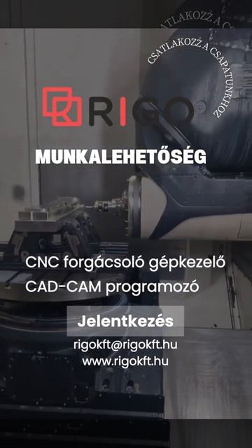 Вакансия — оператор ЧПУ по металлообработке и программист CAM