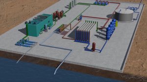 Внутри опреснительной установки для получения чистой воды