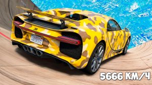 Спуск с горы без тормозов на чит тачках в ГТА 5! Эксперимент в GTA 5 Online
