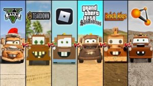 МЭТР ИЗ ВСЕХ ВСЕЛЕННЫХ- ГТА 5, РОБЛАКС, БИМКА И ДР GTA 5 Tow Mater vs Teardown vs Roblox vs BeamNG
