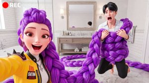 😱 МОИ 5-МЕТРОВЫЕ ВОЛОСЫ ПРИВЕЛИ К ПОЛНОМУ ХАОСУ!