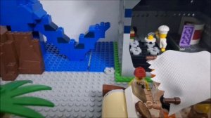LEGO Stop-Motion Анимационный Фильм - Покупка Жаренного Стейка из Дино Кафе в Городе Бедрок.mp4