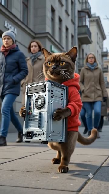 Приключения кота  в Майнкрафт, ремонт ПК