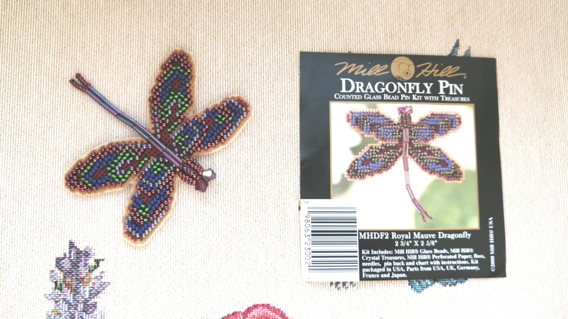 Драгоценная стрекоза Royal Mauve Dragonfly (Mill Hill, MHDF2): от обзора набора до готовой работы смотреть онлайн