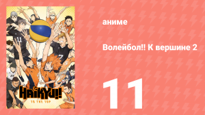 Волейбол!! К вершине 2 11 серия (аниме-сериал, 2020)