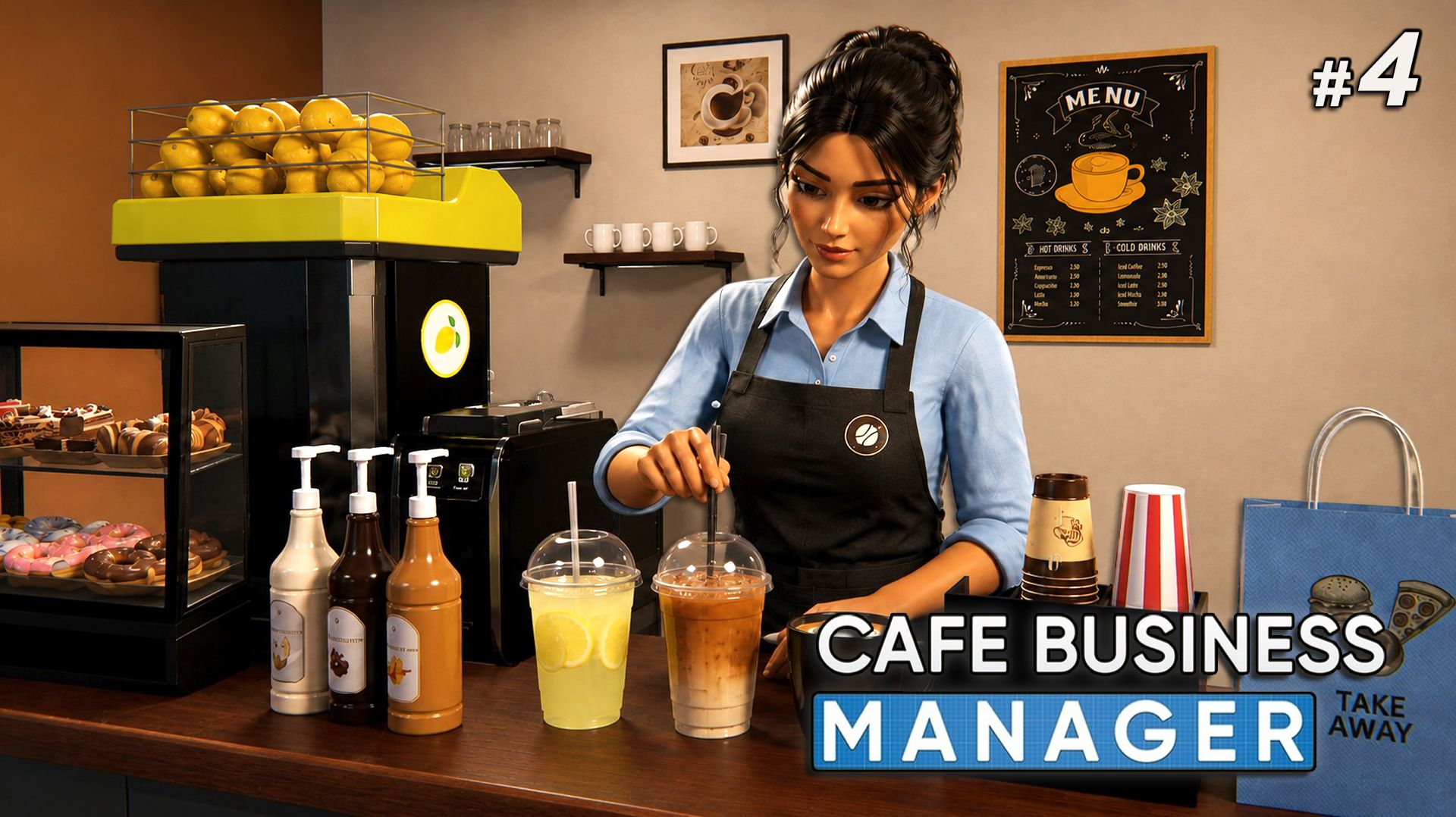 ОСВАИВАЕМ НОВЫЕ НАПИТКИ🥤 - Cafe Business Manager #4 смотреть онлайн