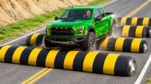 Испытание «Тачки против странных лежачих полицейских» в BeamNG/Drive