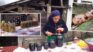 Сельская жизнь в горах пожилой пары Азербайджанская Кухня Деревенская Кухня  Рецепты