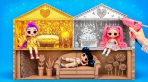 Золотой, Серебренный  и Картонный Дом для K-Pop Demon Hunters! DIY Поделки