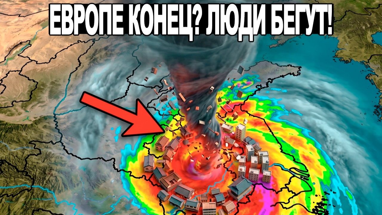 ШТОРМ НАКРЫЛ ЕВРОПУ❗ Ветер 96 кмч, огонь у Парижа, эвакуация в Уэльсе❗ смотреть онлайн