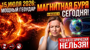 15 июля: Мощный геоудар в 5 баллов. Магнитная буря сегодня. Что категорически нельзя делать.