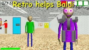 Retro Helps Baldi (Remastered) (Good And Secret Ending) - Baldi's Mod