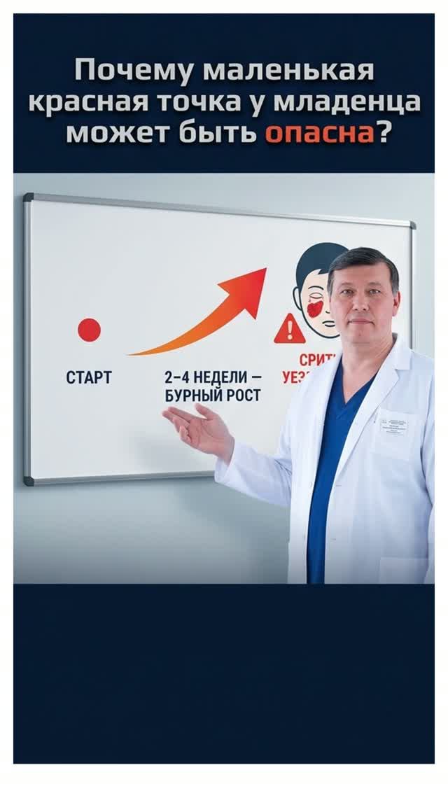Почему маленькая красная у младенца точка может быть опасна?