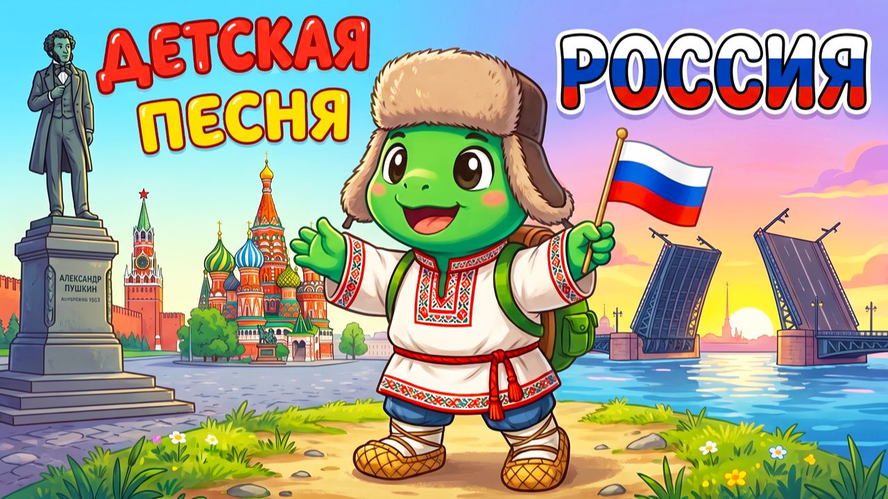 Путешествуем с Топой! РОССИЯ! Поем вместе!🎤🐢