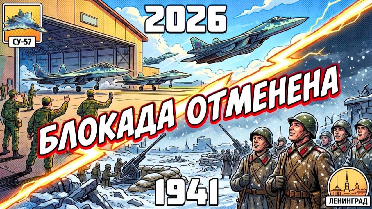 ТО ЕСЛИ звено истребителей СУ-57 закрыло небо над Ленинградом, предотвратив блокаду? смотреть онлайн