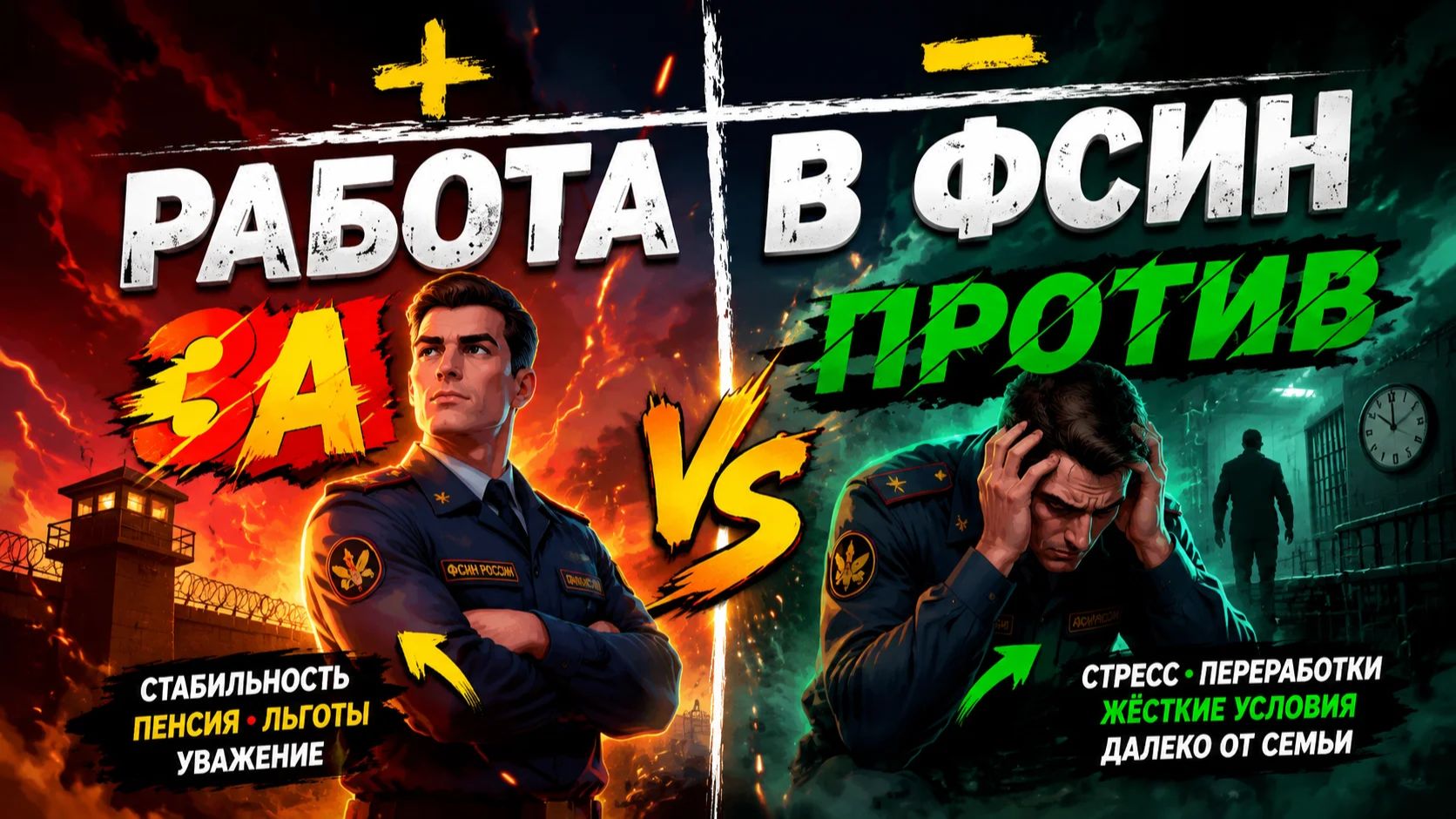 Работа в ФСИН — плюсы, минусы и особенности. За и Против смотреть онлайн