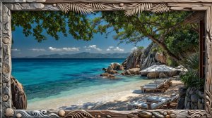 🏝️ Отдохните в этом уединенном пляжном раю. Морские волны и пение птиц для глубокого расслабления.