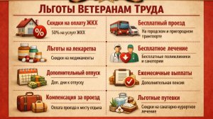 Какие льготы положены ветеранам труда